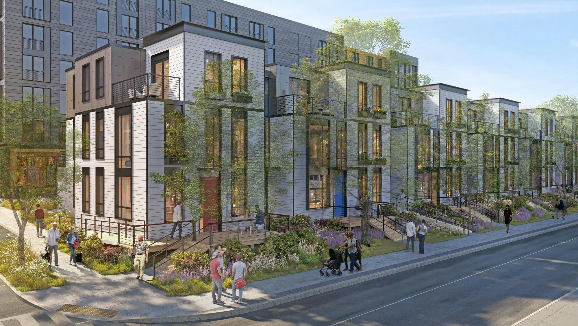 Building C2. Direct-entry, mixed-income townhomes.